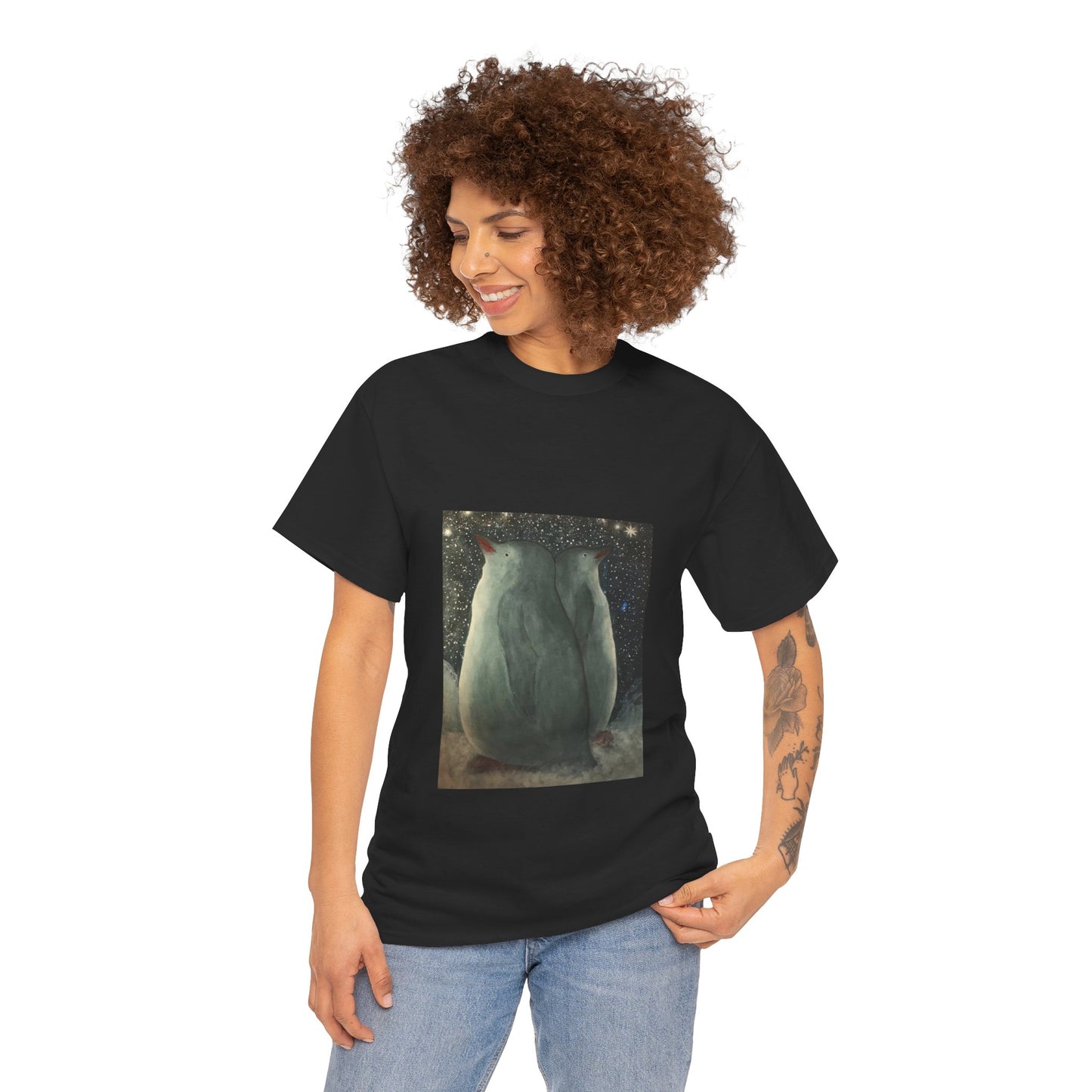 T-shirt unisex. Penguins - original art print