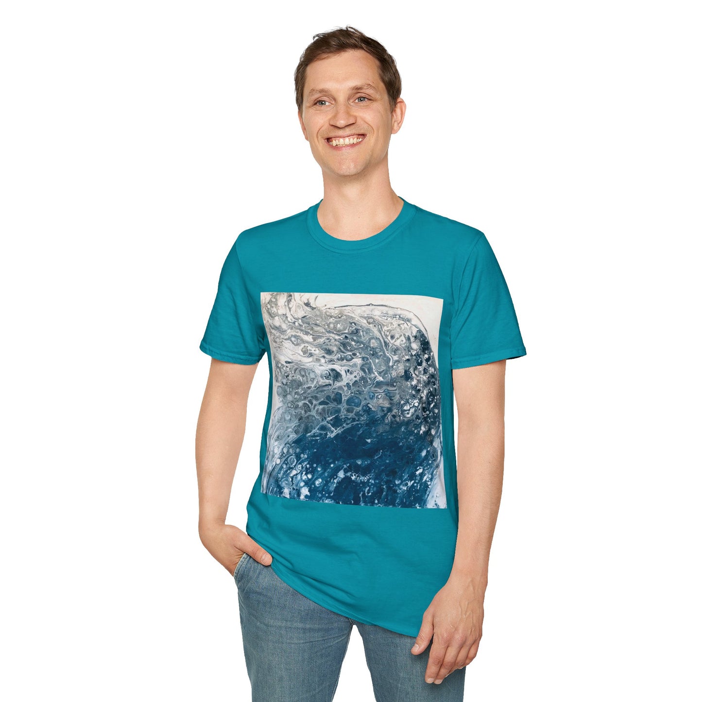 Unisex Softstyle T-Shirt for adults, The Wave, original painting