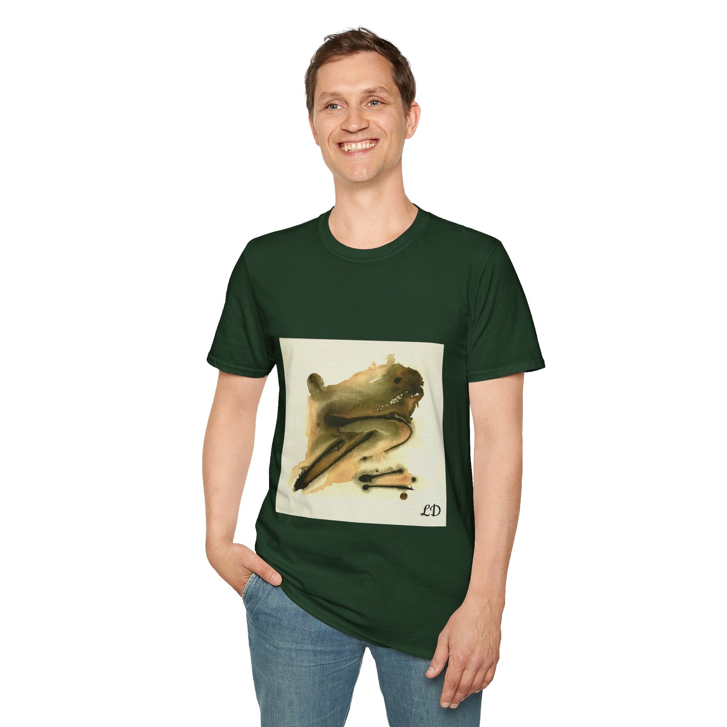 Unisex Softstyle T-Shirt for adults. The Toad - original art print.