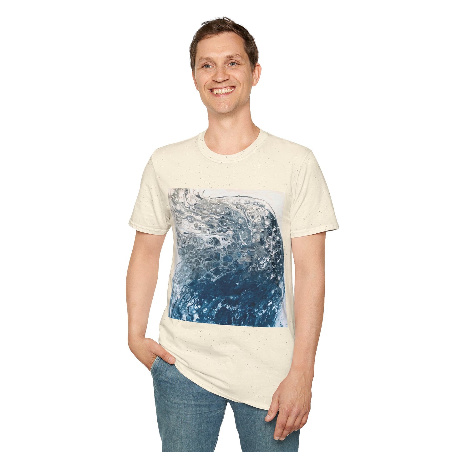 Unisex Softstyle T-Shirt for adults, The Wave, original painting