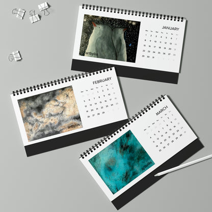 Desk Art Calendar 2024