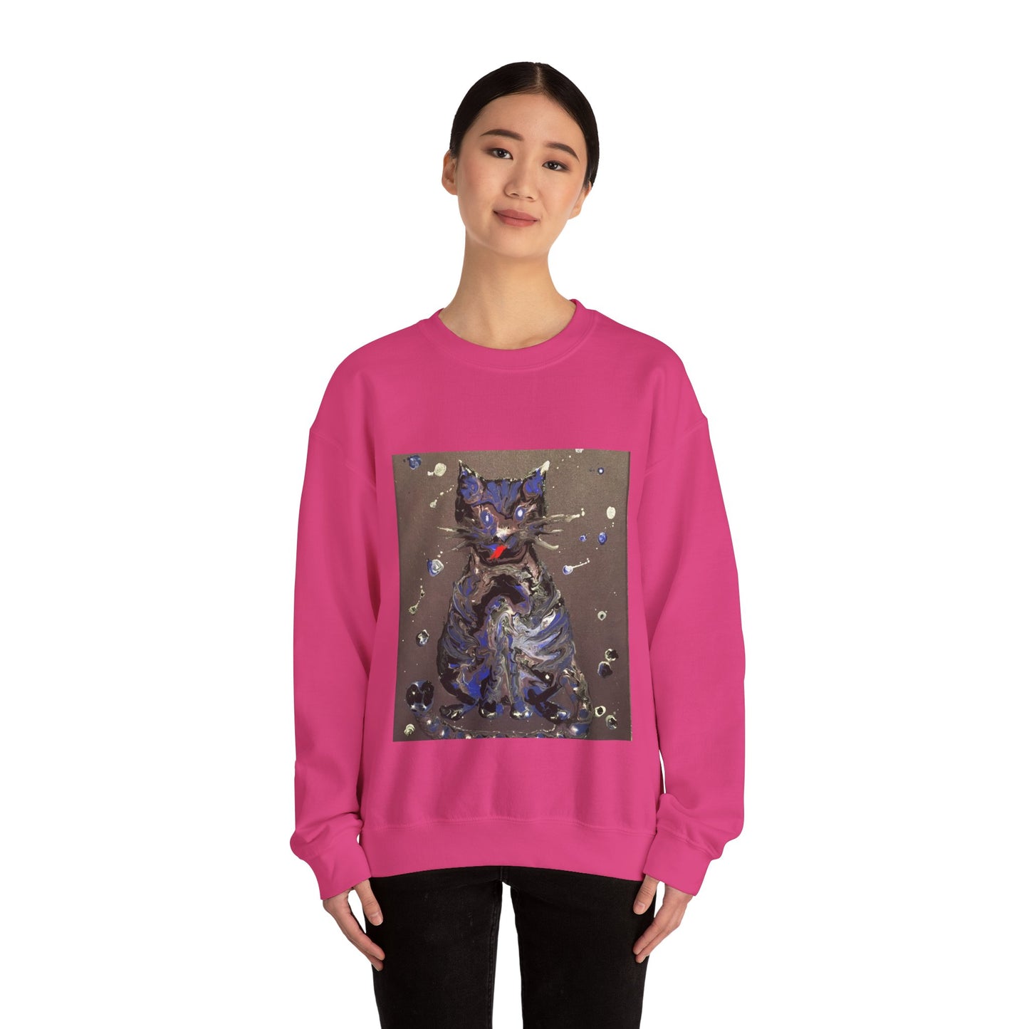 Unisex Heavy Blend™ Crewneck Sweatshirt. The Cat.