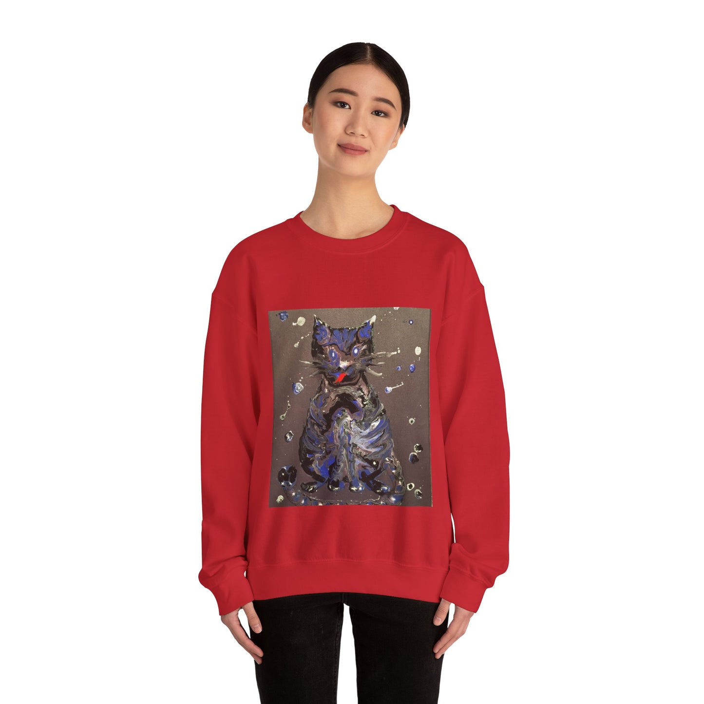 Unisex Heavy Blend™ Crewneck Sweatshirt. The Cat.