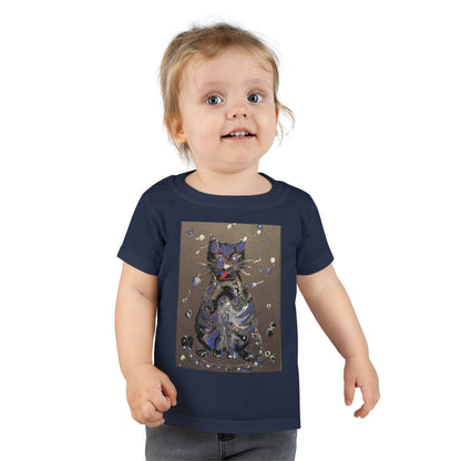 Toddler T-shirt.  2-5 years. The Cat - original art print.