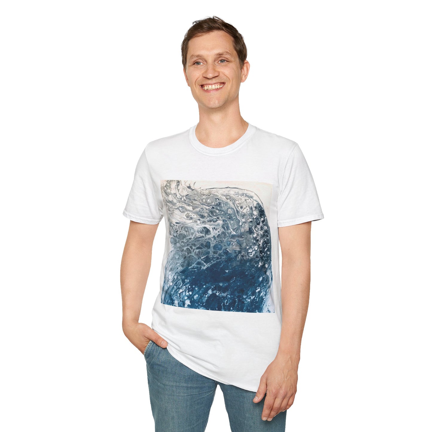 Unisex Softstyle T-Shirt for adults, The Wave, original painting