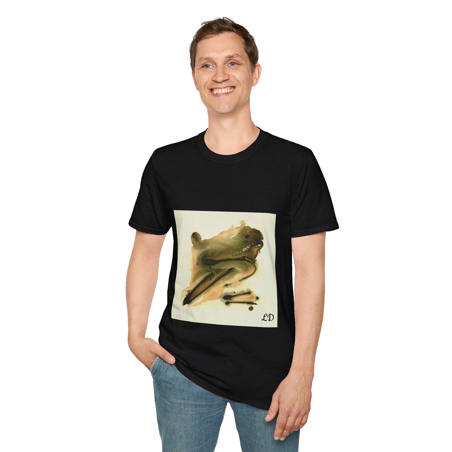 Unisex Softstyle T-Shirt for adults. The Toad - original art print.