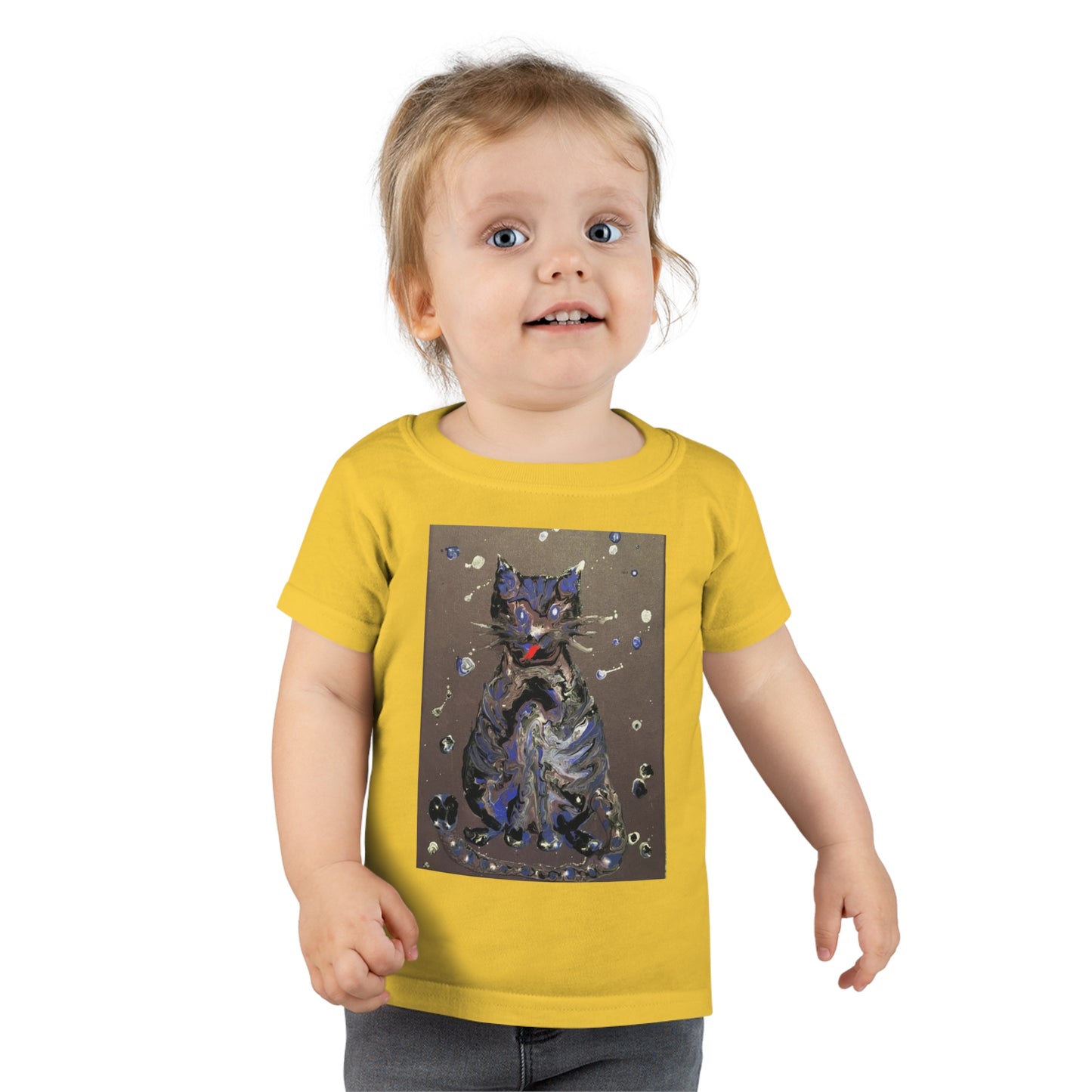 Toddler T-shirt.  2-5 years. The Cat - original art print.